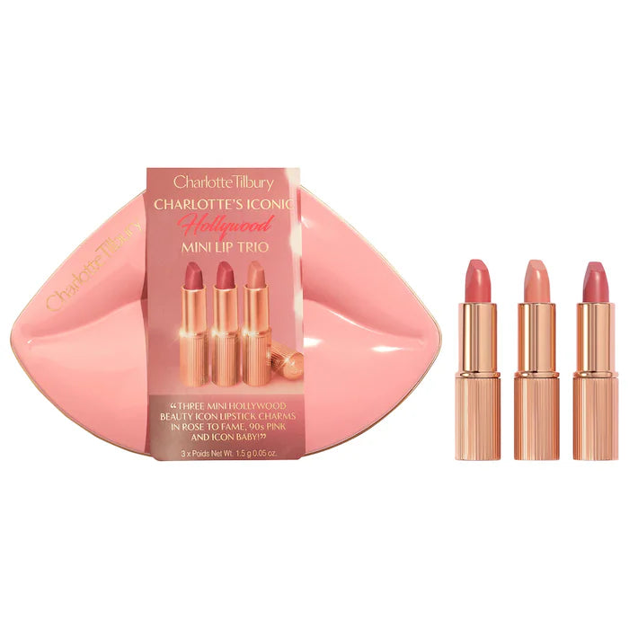 Charlotte Tilbury
Mini Iconic Hollywood Lipstick Trio Gift Set