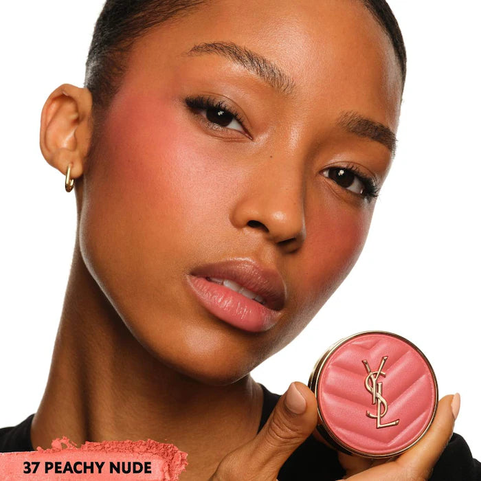 Yves Saint Laurent
Make Me Blush 24H Buildable Powder Blush
Color: 37 Peachy Nude - warm teracotta matte