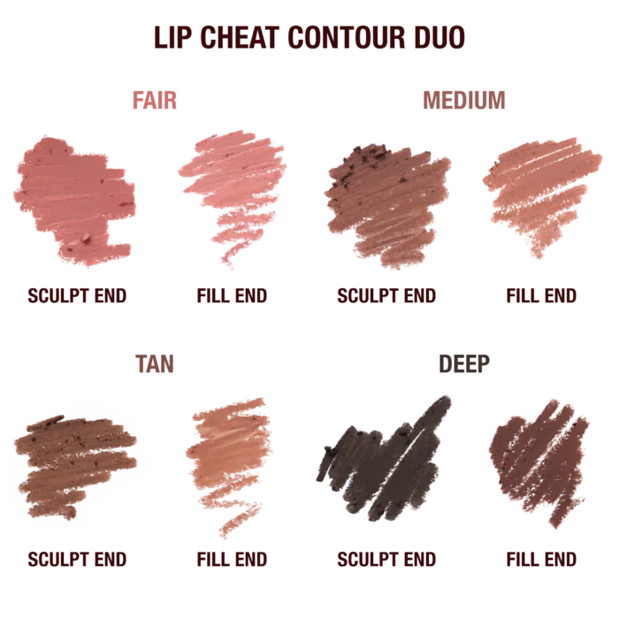 Charlotte Tilbury
Super Nudes Lip Cheat Contour Duo Lip Liner Color: Medium - Sculpt: Neutral Cool Taupe Fill: Warm Sepia