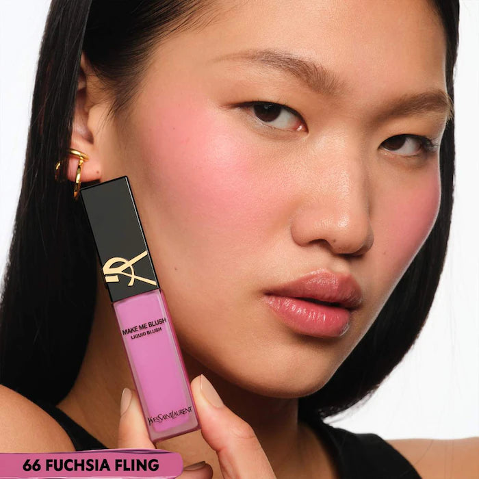 Yves Saint Laurent
Make Me Blush 12H Blurring Liquid Blush Color: 66 Fuchsia Fling - bright pop of pink