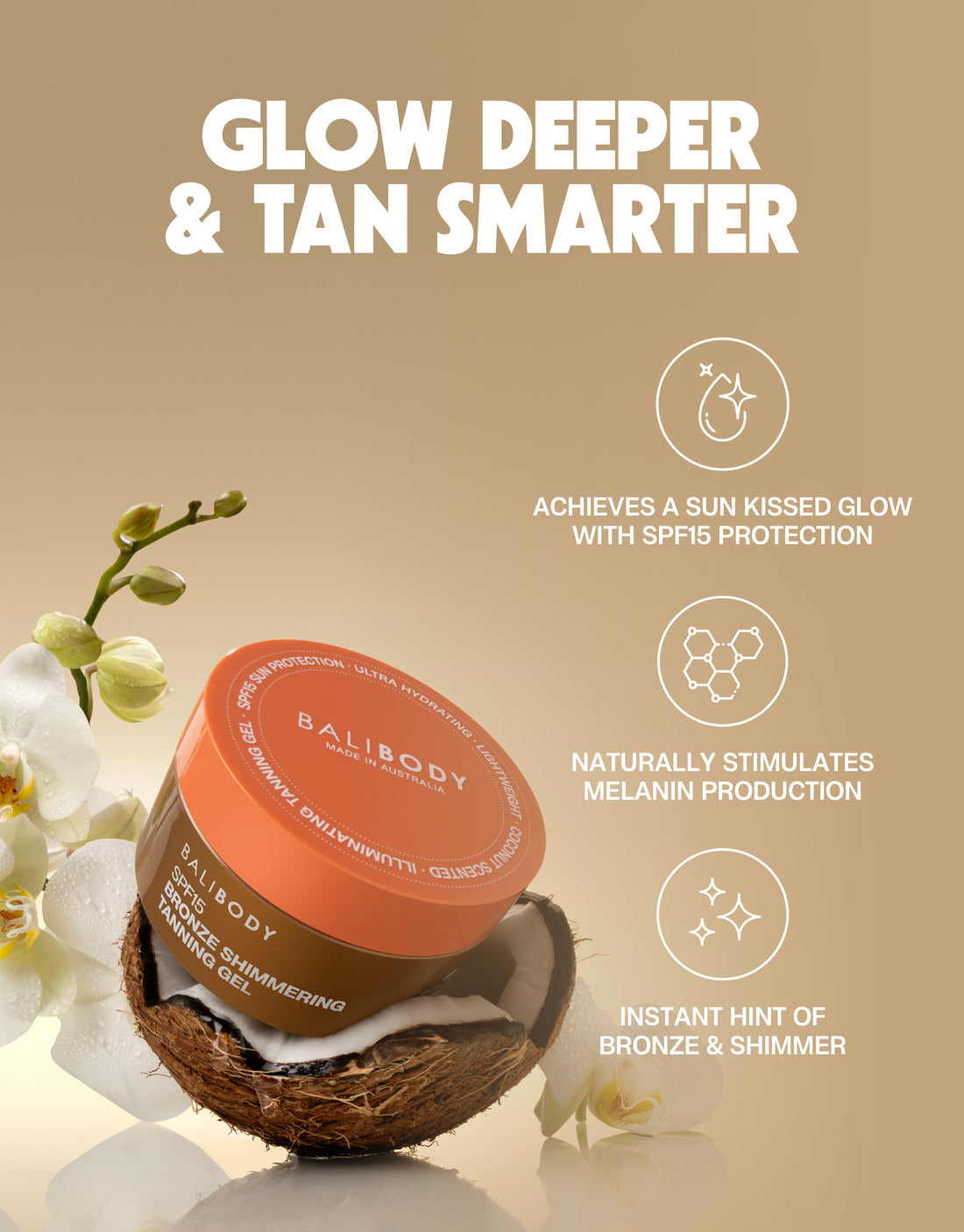 Balibody Bronze Shimmering Tanning Gel SPF15