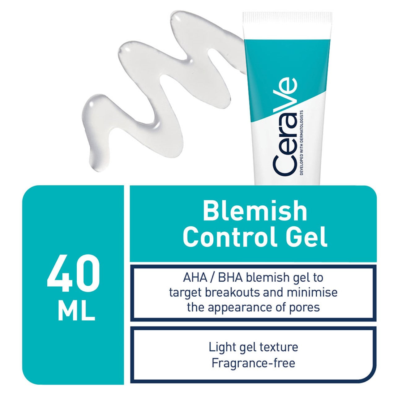 CeraVe
Blemish Control Gel Facial Moisturiser For Acne & Blemishes with Glycolic Acid and Lactic Acid AHA/BHA