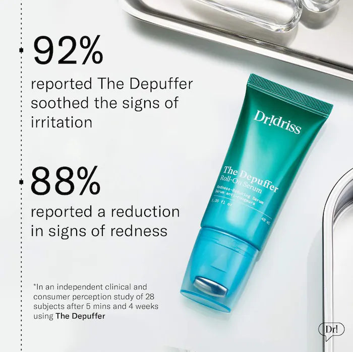 Dr. Idriss
The Depuffer Redness Reducing + Depuffing Roll-On Serum