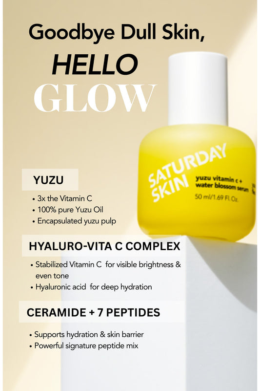 Saturday Skin Yuzu Vitamin C+ Water Blossom Serum Size 50ml