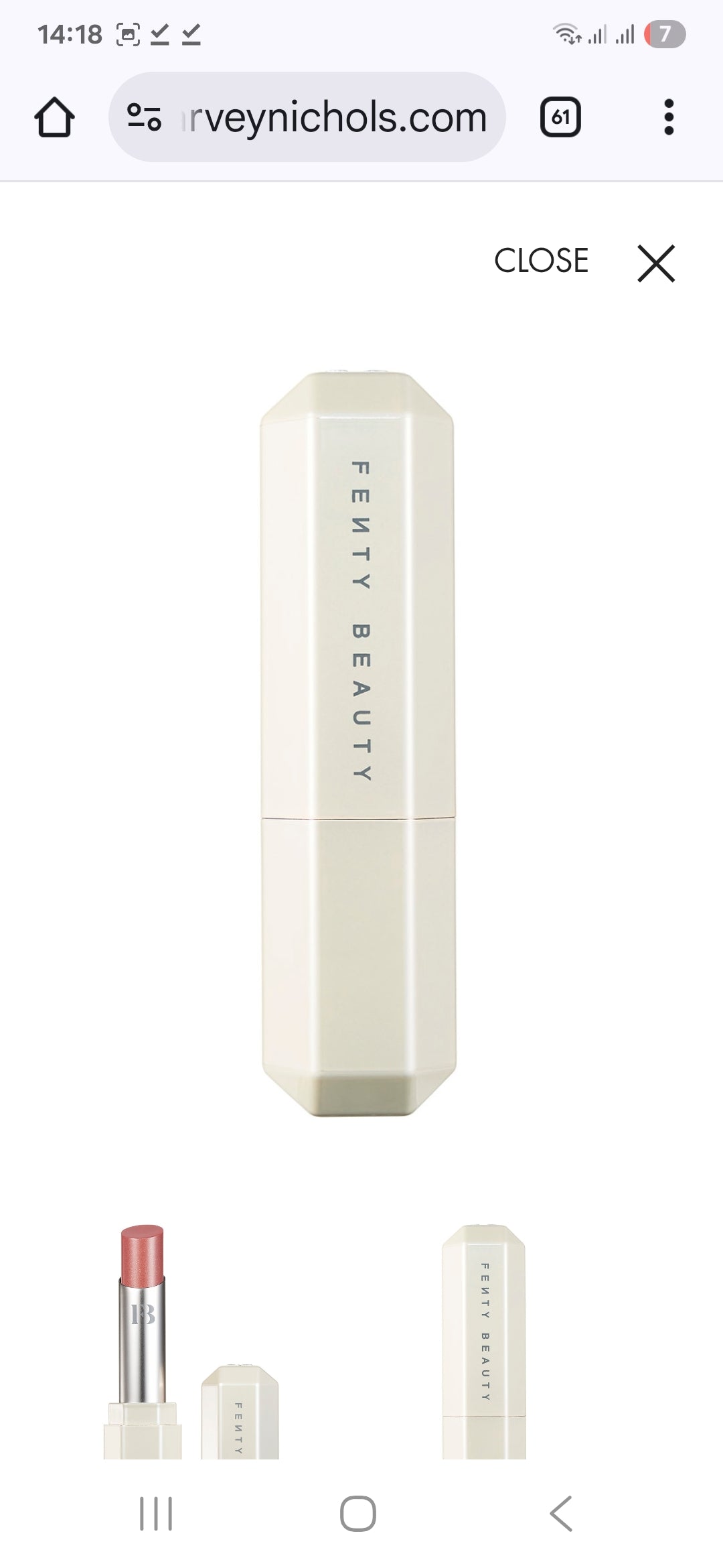 Fenty Beauty
Slip Shine Sheer Shiny Lipstick Color Retro Rose - Dusty Pink