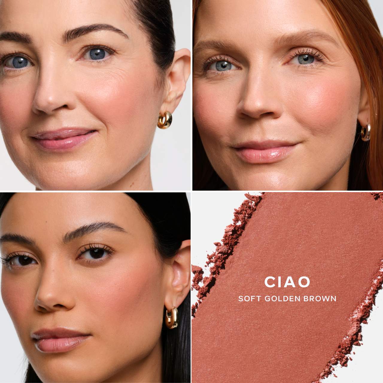 Saie
SuperSuede™ Talc-Free Powder Blush Color: Ciao - soft golden brown