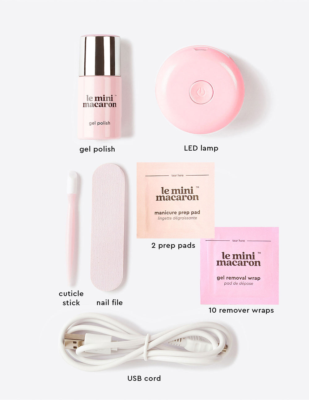 Le Mini Macaron Pink Quartz - Gel Manicure Kit