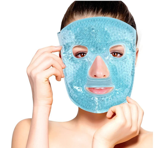 Hot and Cold Therapy Gel Bead Full Facial Mask