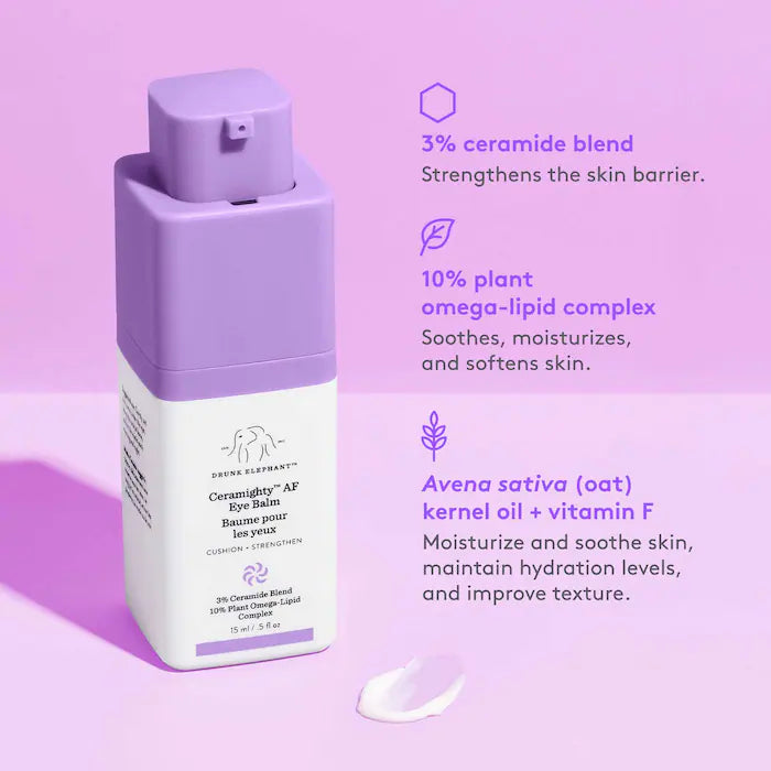 Drunk Elephant
Ceramighty™ AF Eye Cream with Ceramides Size: 0.5 oz / 15 mL