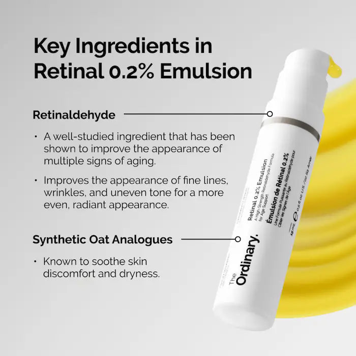 The Ordinary
Retinal 0.2% Emulsion Serum Size:15 ml