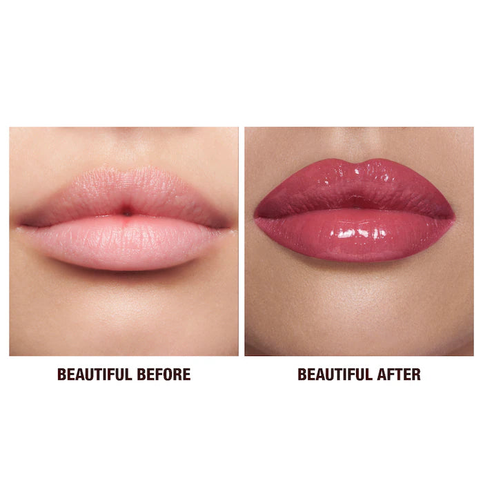 Charlotte Tilbury
K.I.S.S.I.N.G Lipstick and Lip Gloss Duos Color: 90's Pink - warm rosewood pink