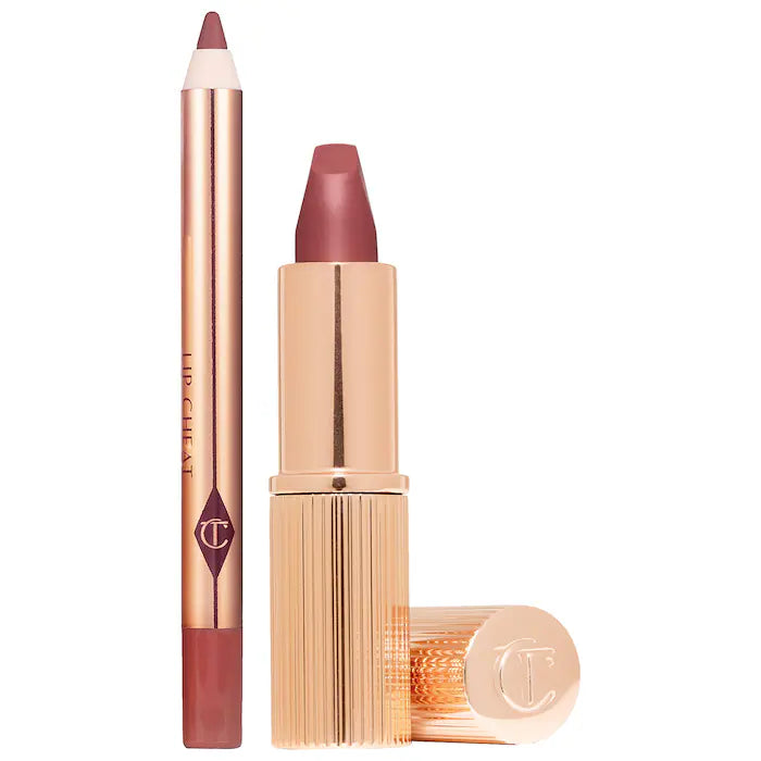 Charlotte Tilbury
Mini Pillow Talk Lipstick & Liner Set Color: Pillow Talk Medium - warm berry pink