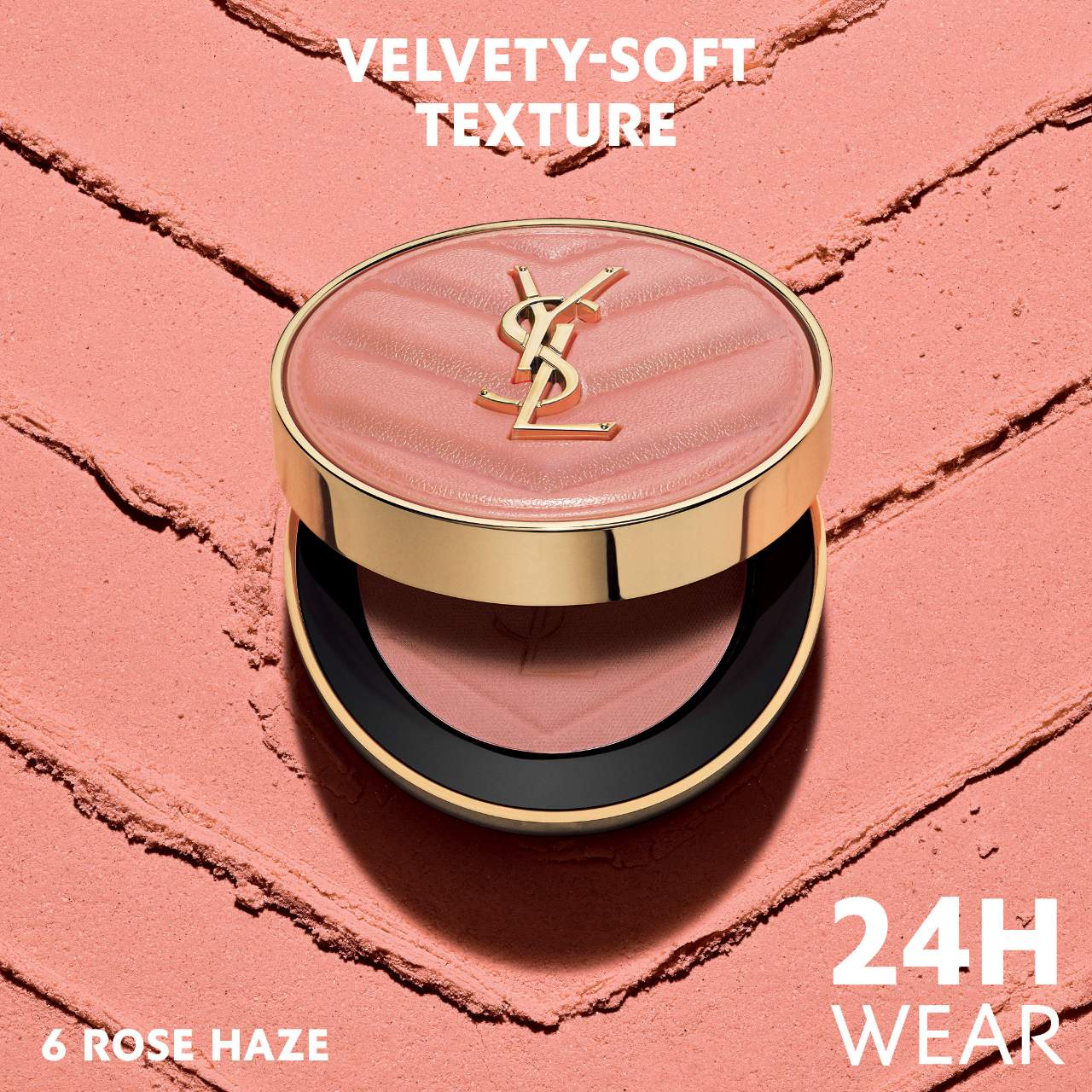 Yves Saint Laurent
Make Me Blush 24H Buildable Powder Blush
Color: 6 Rose Haze - soft nude pink
