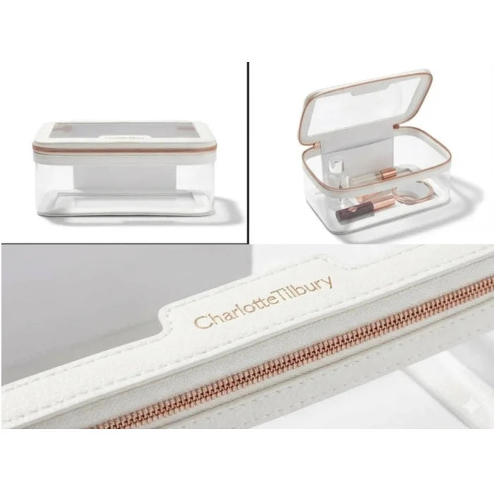 Charlotte Tilbury White Unreal Cosmetic Bag