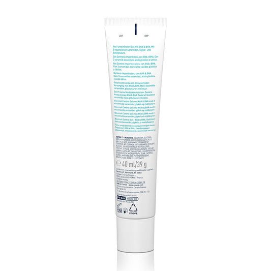 CeraVe
Blemish Control Gel Facial Moisturiser For Acne & Blemishes with Glycolic Acid and Lactic Acid AHA/BHA