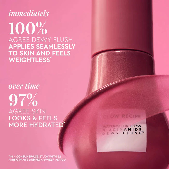 Glow Recipe
Watermelon Glow Niacinamide Dewy Flush - Brightening Serum Blush Color: Watermelon Flush - Natural Light Cool Tone Pink