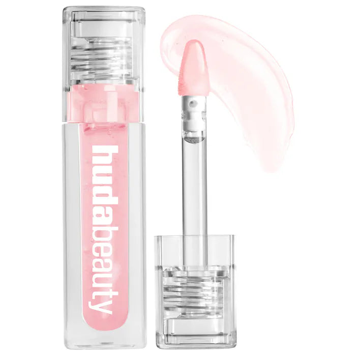 HUDA BEAUTY
Faux Filler Ultra-Hydrating Tinted Jelly Lip Oil Color: Juicy Pink Lady - sheer rosy pink