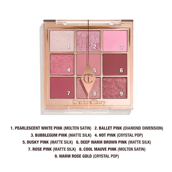 Charlotte Tilbury
Charlotte’s Beautifying Eye Trends Eyeshadow Palette Color: Pink LoveOut