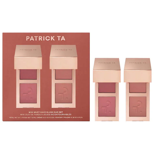 PATRICK TA
Mini Must-Have Major Headlines Double-Take Crème & Powder Blush Duo Set