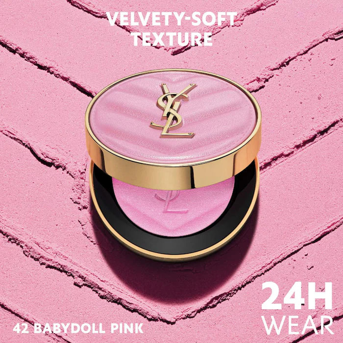 Yves Saint Laurent
Make Me Blush 24H Buildable Powder Blush Color: 42 Babydoll Pink - cool baby pink satin