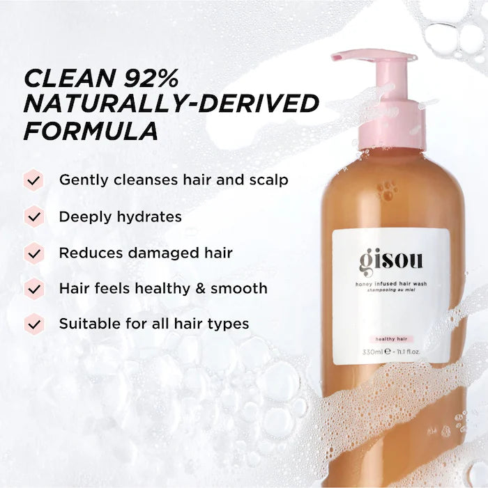 Gisou
Honey Infused Hair Wash Shampoo Size:75 mL