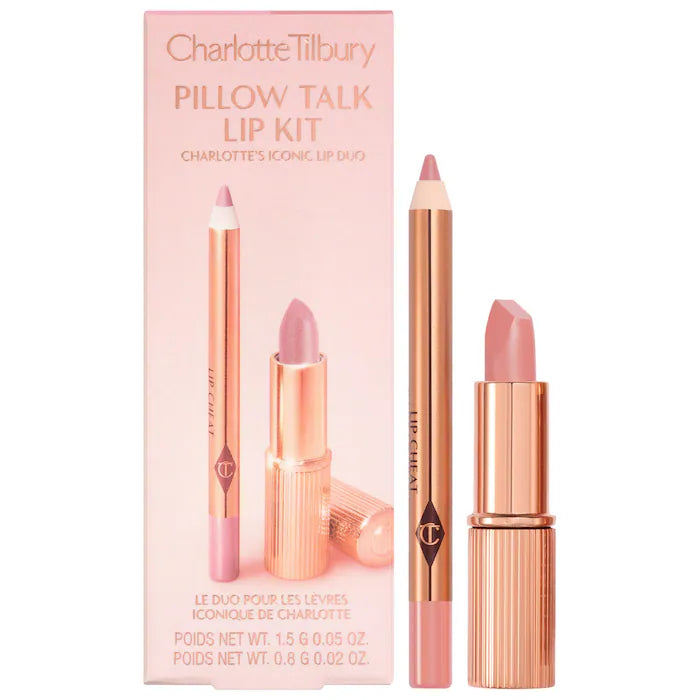 Charlotte Tilbury
Mini Pillow Talk Lipstick & Liner Set Color: Pillow Talk Fair - cool pink nude