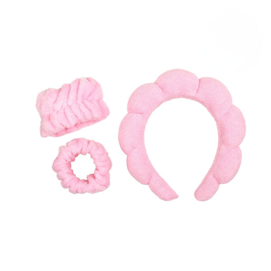 ARIA BEAUTY
Headband & Wristband Beauty Set in Pastel Pink
