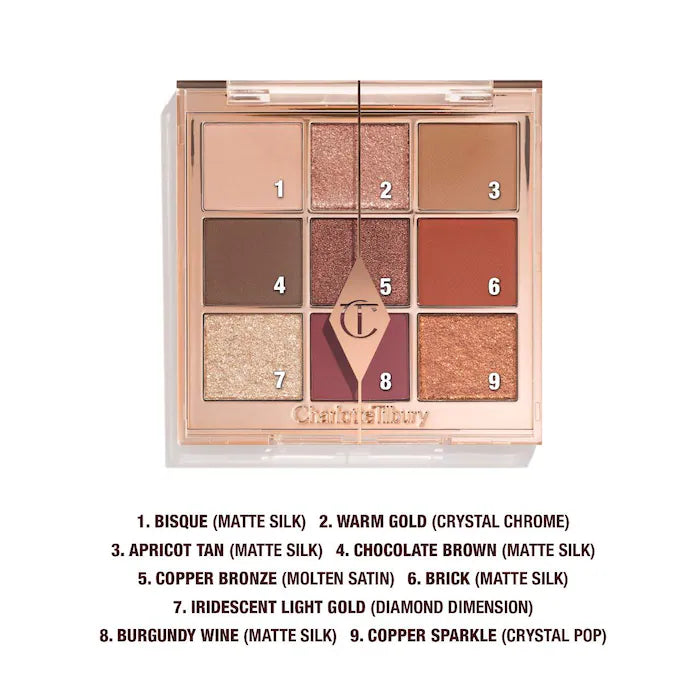 Charlotte Tilbury
Charlotte’s Beautifying Eye Trends Eyeshadow Palette Color: Sensual SunsetLimited Edition