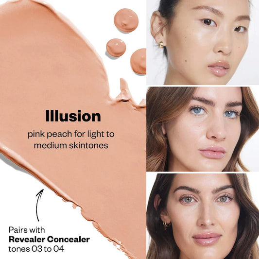 Kosas
Revealer Extra Bright Serum-Powered Color Correctors for Dark Circles Color: Illusion - Pink Peach for light to medium skin tones