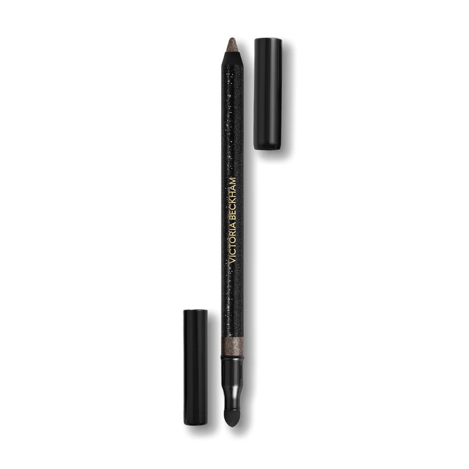 Victoria Beckham Satin Kajal Liner Longwear Waterproof Eyeliner Cocoa Pavé - A cool rich brown with silver sparkle