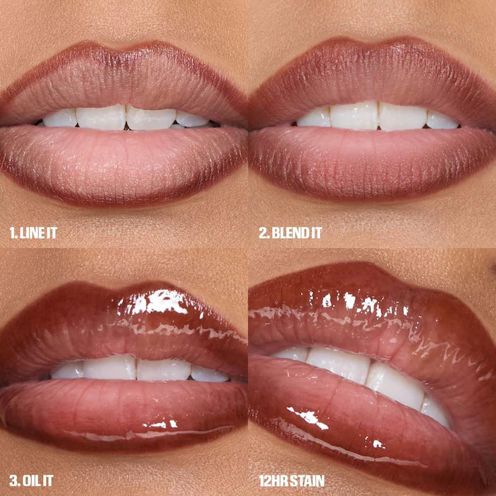 HUDA BEAUTY
Lip Contour Lip Stain for 12-Hour Wear Color: Warm Brown - burnt brown