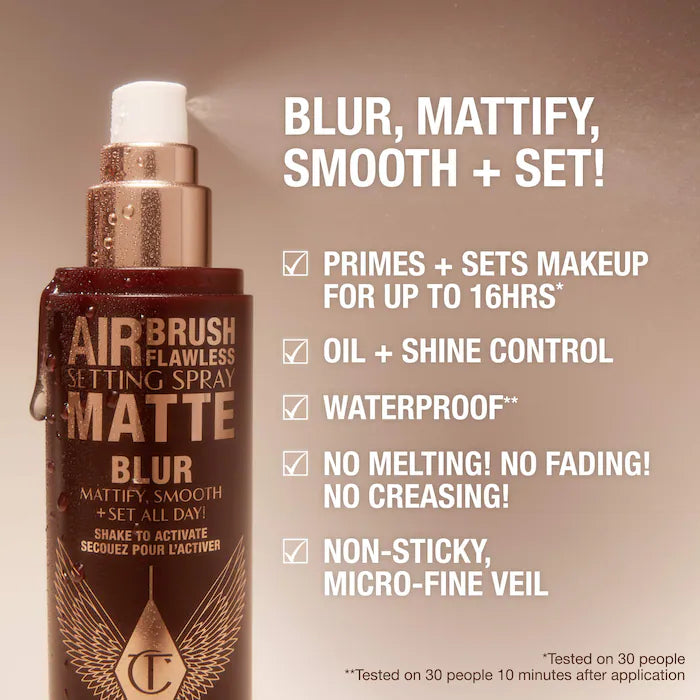 Charlotte Tilbury
Mini Airbrush Flawless Matte Blurring & Waterproof Setting Spray Size 34ml