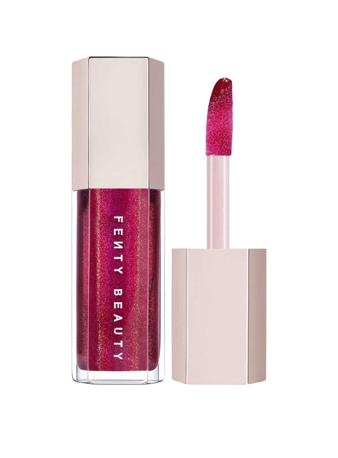 Fenty Beauty by Rihanna
Gloss Bomb Universal Lip Luminizer Color: Fuchsia Flex - shimmering holographic deep fuchsia