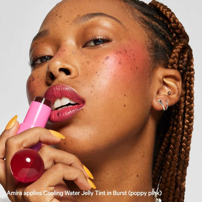 MILK MAKEUP
Cooling Water Jelly Tint Lip + Cheek Blush Stain Color: Burst - Poppy Pink