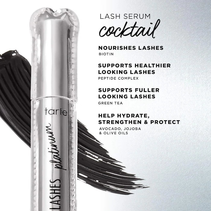 tarte
lights, camera, lashes™ 4-in-1 volumizing & conditioning platinum mascara Color: Black