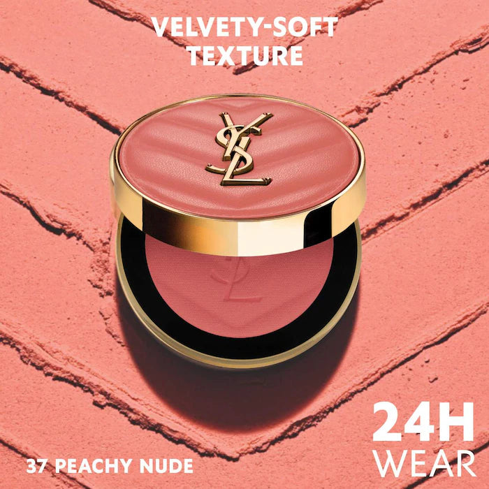 Yves Saint Laurent
Make Me Blush 24H Buildable Powder Blush
Color: 37 Peachy Nude - warm teracotta matte