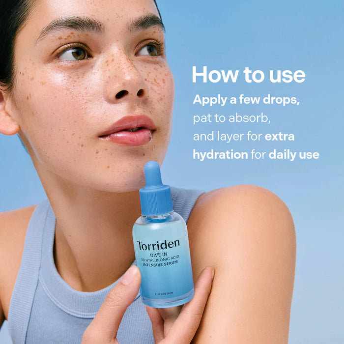 Torriden
DIVE IN 5D Hyaluronic Acid Intensive Layering Serum with Panthenol 5% Size:50 ml