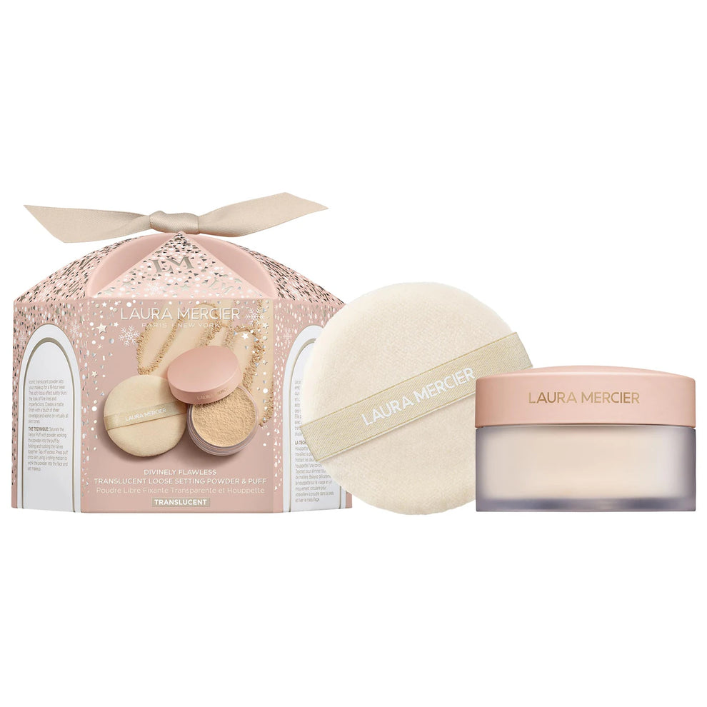 Laura Mercier Divinely Flawless Translucent Loose Setting Powder & Puff