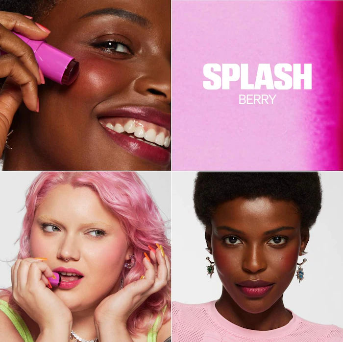 MILK MAKEUP
Cooling Water Jelly Tint Lip + Cheek Blush Stain Color: Splash - Berry Plum