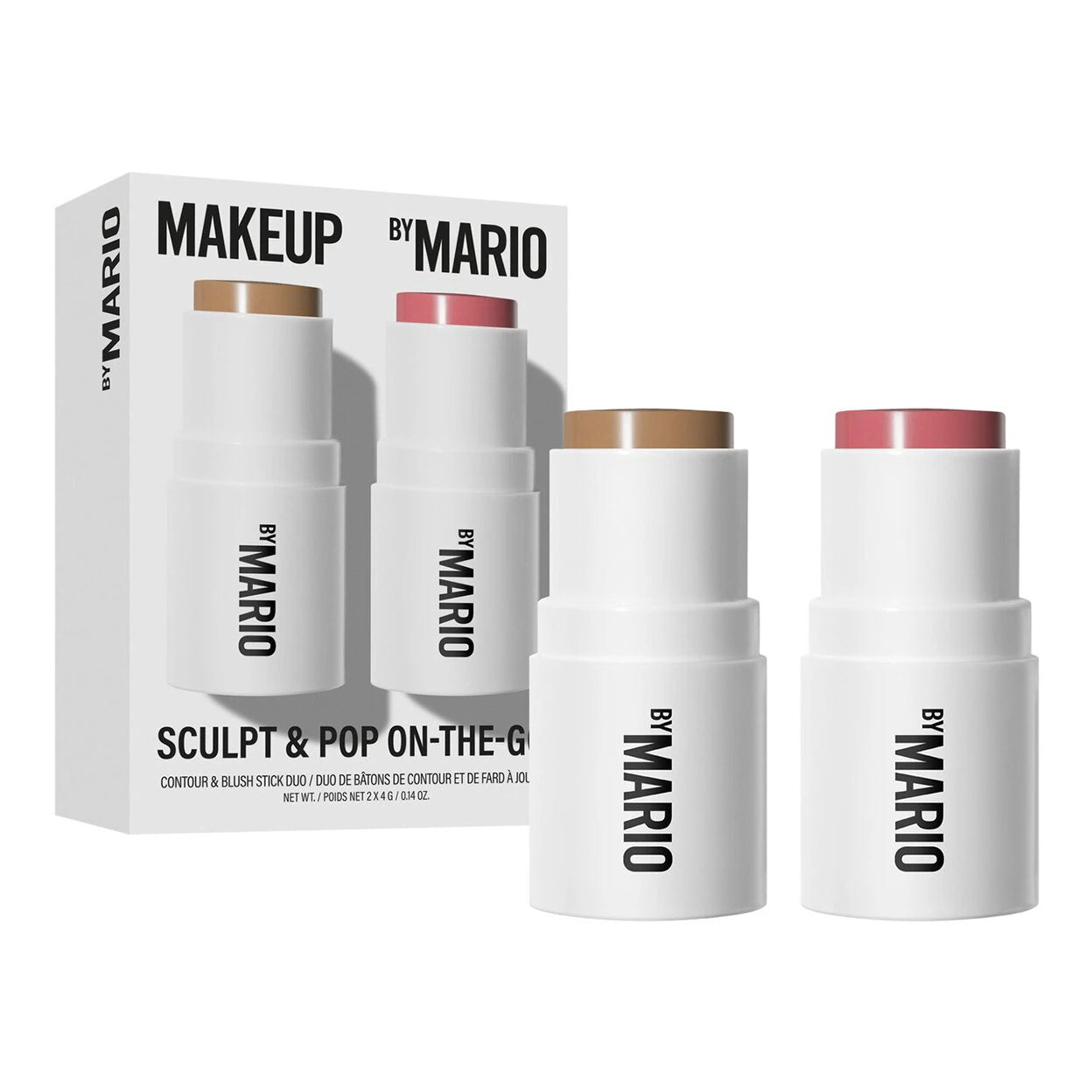 MAKEUP BY MARIO Sculpt And Pop On-The-GoLight Medium + Sweet Pink