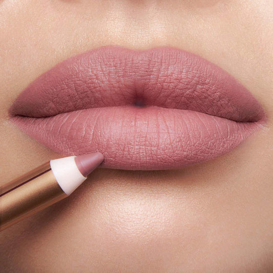 Charlotte Tilbury
Lip Cheat Lip Liner Color: Pillow Talk Fair - cool pink nude