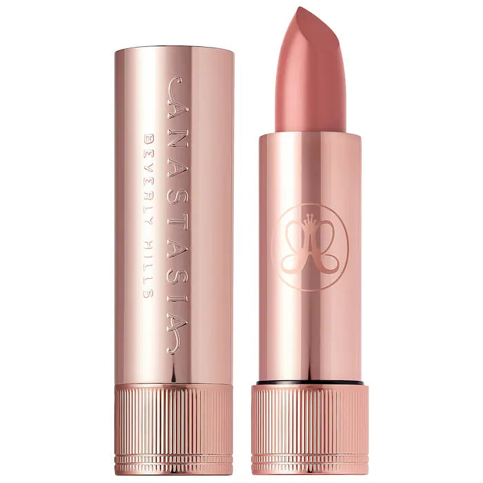 Anastasia Beverly Hills
Long-Wearing Satin Velvet Lipstick Color: Taupe Beige - pink beige with a satin finish
