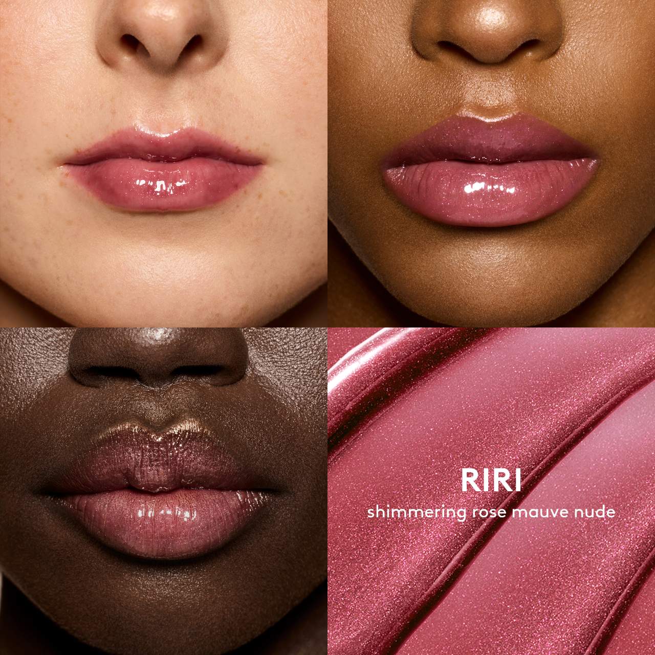 Fenty Beauty by Rihanna
Gloss Bomb Universal Lip Luminizer Color: Riri - shimmering rose mauve nude