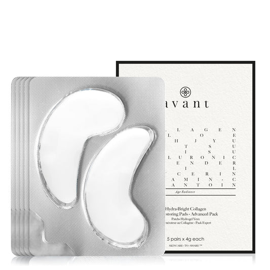 avant skincare Advanced Pack - Hydra-Bright Collagen Eye Restoring Pads - 3 pairs
