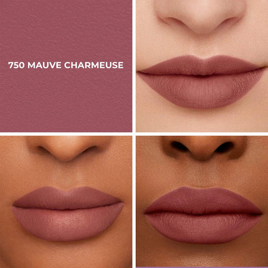 Laura Mercier 
Caviar Smoothing Matte Refillable Lipstick Color: 750 Mauve Charmeuse  - mid-tone mauve pink