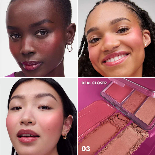 SEPHORA COLLECTION 
Blush Blush Blush. Cream & Powder Palette Color: 03 Deal Closer - muted berry blush palette