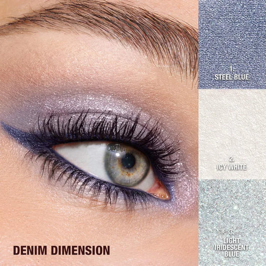 Charlotte Tilbury 
Charlotte’s Beautifying Eye Trends Eyeshadow Palette Color: Denim Dimension