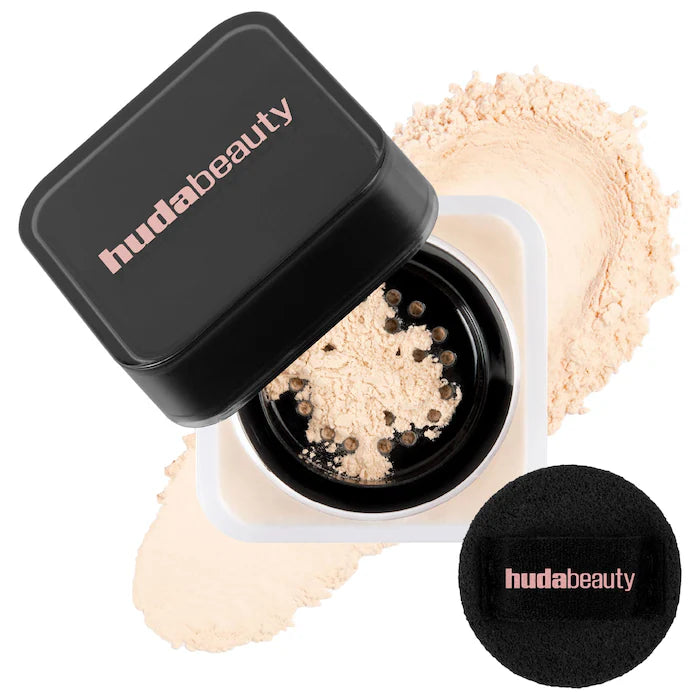HUDA BEAUTY 
Mini Easy Bake Loose Baking & Setting Powder Color: Pound Cake - fair, light, medium, and tan skin tones. golden undertones brighten and disguise under-eye darkness.
