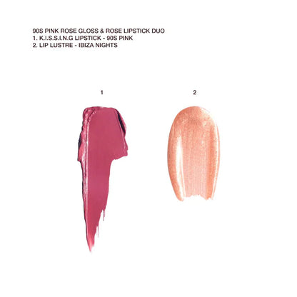 Charlotte Tilbury 
K.I.S.S.I.N.G Lipstick and Lip Gloss Duos Color: 90's Pink - warm rosewood pink