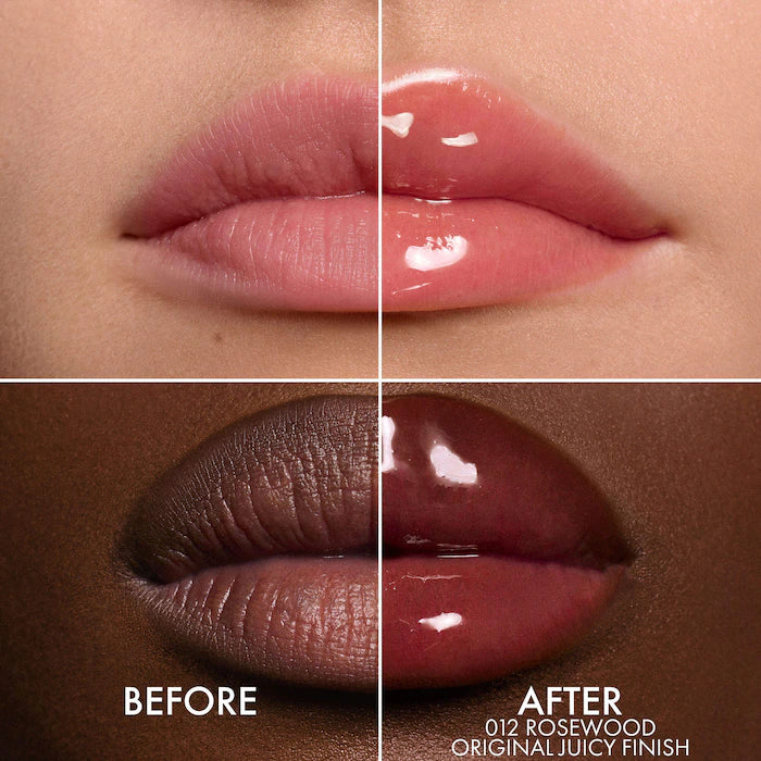 DIOR 
Lip Glow Oil Hydrating High-Shine Gloss Color: 012 Rosewood - Juicy Finish
